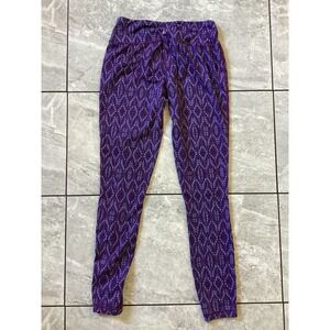 Prana Womens Purple Geometric Mandala Print Yoga Athletic Leggings XS RN124977